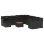 Set de sofás de jardín 12 piezas cojines ratán sintético negro by , Garden sets - Ref: Foro24-3223976, Price: 732,13 €, Disco...