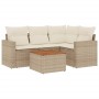Juego de sofás jardín con cojines 5 pzas ratán sintético beige by , Garden sets - Ref: Foro24-3224105, Price: 340,37 €, Disco...