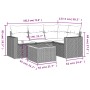 Gartensofa-Set mit 5-teiligen Kissen aus grauem synthetischem Rattan von , Gartensets - Ref: Foro24-3224107, Preis: 306,58 €,...