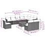 Set de sofás de jardín 11 pzas y cojines ratán sintético negro by , Garden sets - Ref: Foro24-3224172, Price: 666,96 €, Disco...
