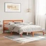 Estructura de cama madera maciza pino marrón cera 140x200 cm de , Camas y somieres - Ref: Foro24-844145, Precio: 85,85 €, Des...