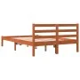 Wax brown pine solid wood bed frame 140x200 cm by , Beds and slatted bases - Ref: Foro24-844145, Price: 85,85 €, Discount: %