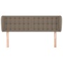 Cabecero de tela gris taupe 147x23x78/88 cm