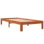 Estructura de cama madera maciza de pino marrón cera 90x190 cm de , Camas y somieres - Ref: Foro24-844164, Precio: 74,39 €, D...