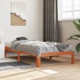 Wachsbrauner Bettrahmen aus massivem Kiefernholz, 90 x 190 cm von , Betten und Lattenroste - Ref: Foro24-844164, Preis: 75,23...