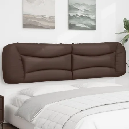 Cabecero de cama acolchado cuero sintético marrón 200 cm de , Cabeceros y pies de cama - Ref: Foro24-374625, Precio: 84,23 €,...