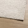 Alfombra de pelo largo moderna crema 160x230 cm