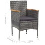 Garten-Esszimmerstühle, 2 Einheiten, graues synthetisches Rattan von vidaXL, Gartenstühle - Ref: Foro24-46182, Preis: 144,10 ...