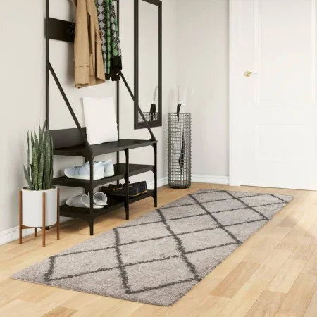 Moderne Langflor-Teppich PAMPLONA in Beige-Anthrazit, 80x250 cm. von , Teppiche - Ref: Foro24-375385, Preis: 36,84 €, Rabatt: %