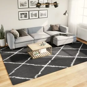 Alfombra de pelo largo moderna PAMPLONA negro y crema 240x340cm by , Rugs - Ref: Foro24-375417, Price: 146,22 €, Discount: %
