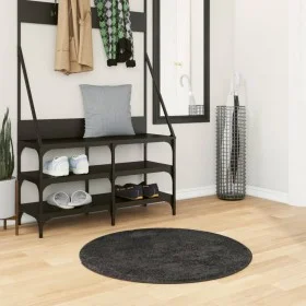 Moderne anthrazitgraue Hochflor-Teppich Ø 80 cm von , Teppiche - Ref: Foro24-375199, Preis: 23,15 €, Rabatt: %