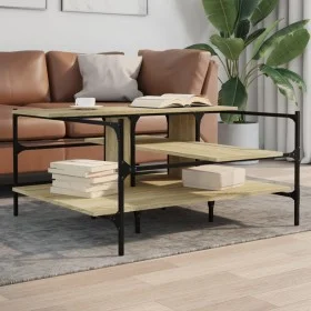 Mesa de centro madera ingeniería roble Sonoma 100x100x48,5 cm by , Coffee table - Ref: Foro24-842312, Price: 77,21 €, Discoun...