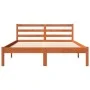 Solid wax brown pine wood bed frame 120x190 cm by , Beds and slatted bases - Ref: Foro24-844139, Price: 88,79 €, Discount: %