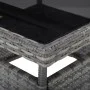 Mesa de comedor para jardín ratán sintético y vidrio gris de vidaXL, Mesas de jardín - Ref: Foro24-46178, Precio: 134,66 €, D...