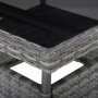 Mesa de comedor para jardín ratán sintético y vidrio gris de vidaXL, Mesas de jardín - Ref: Foro24-46178, Precio: 121,46 €, D...