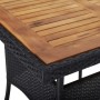 Garden dining table synthetic rattan black acacia wood by vidaXL, Garden tables - Ref: Foro24-46171, Price: 123,12 €, Discoun...
