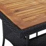 Garden dining table synthetic rattan black acacia wood by vidaXL, Garden tables - Ref: Foro24-46171, Price: 127,78 €, Discoun...