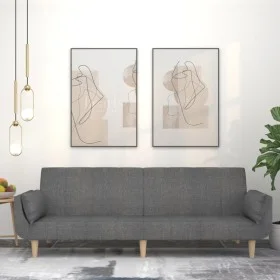 Zweiplätziges Schlafsofa mit zwei Kissen, helles graues Gewebe. von , Sofas - Ref: Foro24-375869, Preis: 285,57 €, Rabatt: %