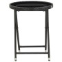 Couchtisch aus synthetischem Rattan und gehärtetem Glas schwarz 60 cm von vidaXL, Gartentische - Ref: Foro24-46203, Preis: 61...