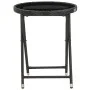 Synthetic rattan and black tempered glass coffee table, 60 cm by vidaXL, Garden tables - Ref: Foro24-46203, Price: 60,67 €, D...