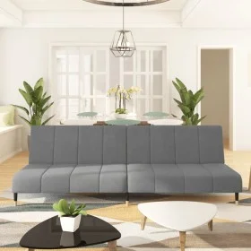 Sofá cama de 2 plazas terciopelo gris claro by , Sofas - Ref: Foro24-375874, Price: 254,72 €, Discount: %