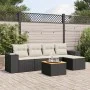 6-teiliges Gartensofa-Set und Kissen aus schwarzem Kunststoff-Rattan. von , Gartensets - Ref: Foro24-3225419, Preis: 347,33 €...