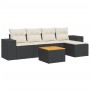 Set de sofás de jardín 6 piezas y cojines ratán sintético negro by , Garden sets - Ref: Foro24-3225419, Price: 324,76 €, Disc...
