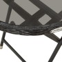 Couchtisch aus synthetischem Rattan und gehärtetem Glas schwarz 60 cm von vidaXL, Gartentische - Ref: Foro24-46203, Preis: 61...