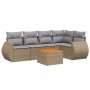 Juego de sofás jardín con cojines 6 pzas ratán sintético beige by , Garden sets - Ref: Foro24-3257326, Price: 414,22 €, Disco...
