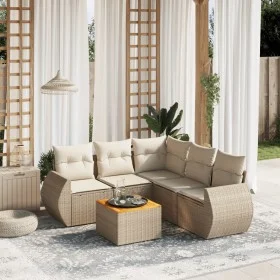 Juego de sofás jardín con cojines 6 pzas ratán sintético beige de , Conjuntos de jardín - Ref: Foro24-3257332, Precio: 451,96...