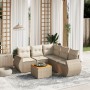 Juego de sofás jardín con cojines 6 pzas ratán sintético beige by , Garden sets - Ref: Foro24-3257332, Price: 450,59 €, Disco...