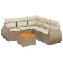 Juego de sofás jardín con cojines 6 pzas ratán sintético beige by , Garden sets - Ref: Foro24-3257332, Price: 450,59 €, Disco...
