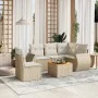 Juego de sofás jardín con cojines 6 pzas ratán sintético beige by , Garden sets - Ref: Foro24-3257339, Price: 451,96 €, Disco...