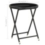 Couchtisch aus synthetischem Rattan und gehärtetem Glas schwarz 60 cm von vidaXL, Gartentische - Ref: Foro24-46203, Preis: 61...