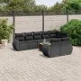 Set de sofás de jardín 8 piezas y cojines ratán sintético negro de , Conjuntos de jardín - Ref: Foro24-3257420, Precio: 589,2...