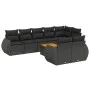 Set de sofás de jardín 8 piezas y cojines ratán sintético negro de , Conjuntos de jardín - Ref: Foro24-3257420, Precio: 589,2...