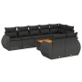 Set de sofás de jardín 8 piezas y cojines ratán sintético negro by , Garden sets - Ref: Foro24-3257420, Price: 617,96 €, Disc...