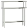 Mesa de trabajo para cocina con estante acero inox 110x30x120cm de , Restauración - Ref: Foro24-3208894, Precio: 244,00 €, De...