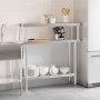 Mesa de trabajo para cocina con estante acero inox 110x30x120cm de , Restauración - Ref: Foro24-3208894, Precio: 244,00 €, De...