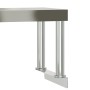 Mesa de trabajo para cocina con estante acero inox 110x30x120cm de , Restauración - Ref: Foro24-3208894, Precio: 244,00 €, De...