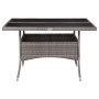 Synthetic rattan and gray glass garden dining table by vidaXL, Garden tables - Ref: Foro24-46190, Price: 146,72 €, Discount: %