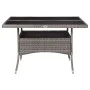 Synthetic rattan and gray glass garden dining table by vidaXL, Garden tables - Ref: Foro24-46190, Price: 153,05 €, Discount: %
