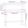 Mesa de trabajo para cocina con estante acero inox 110x30x120cm de , Restauración - Ref: Foro24-3208894, Precio: 244,00 €, De...