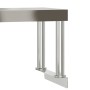 Mesa de trabajo para cocina con estante acero inox 110x55x120cm de , Restauración - Ref: Foro24-3208896, Precio: 244,29 €, De...