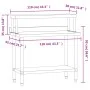 Arbeitstisch für die Küche mit Edelstahlregal 110x55x120cm. von , Wiederherstellung - Ref: Foro24-3208896, Preis: 226,34 €, R...