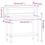 Mesa de trabajo para cocina con estante acero inox 110x55x120cm de , Restauración - Ref: Foro24-3208896, Precio: 244,29 €, De...