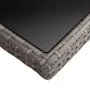 Synthetic rattan and gray glass garden dining table by vidaXL, Garden tables - Ref: Foro24-46190, Price: 153,05 €, Discount: %