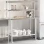 Mesa de trabajo para cocina con estante acero inox 110x55x150cm by , Restoration - Ref: Foro24-3208907, Price: 285,05 €, Disc...