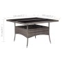 Synthetic rattan and gray glass garden dining table by vidaXL, Garden tables - Ref: Foro24-46190, Price: 146,72 €, Discount: %