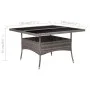 Synthetic rattan and gray glass garden dining table by vidaXL, Garden tables - Ref: Foro24-46190, Price: 153,05 €, Discount: %